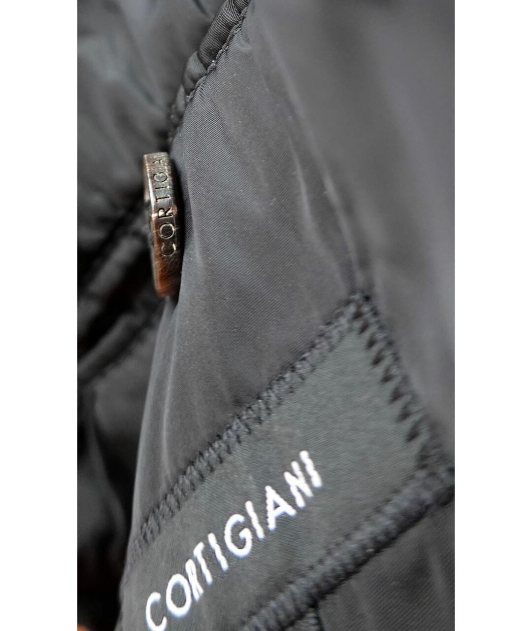 CORTIGIANI Черная полиэстеровая куртка, фото 7