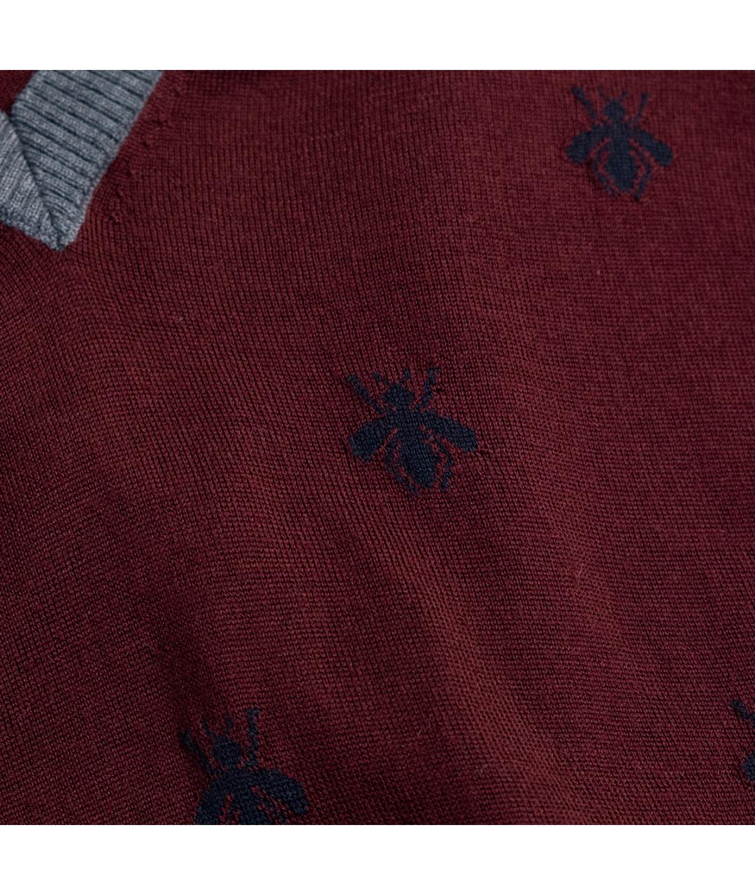 GUCCI Бордовая шерстяная жилетка, фото 5