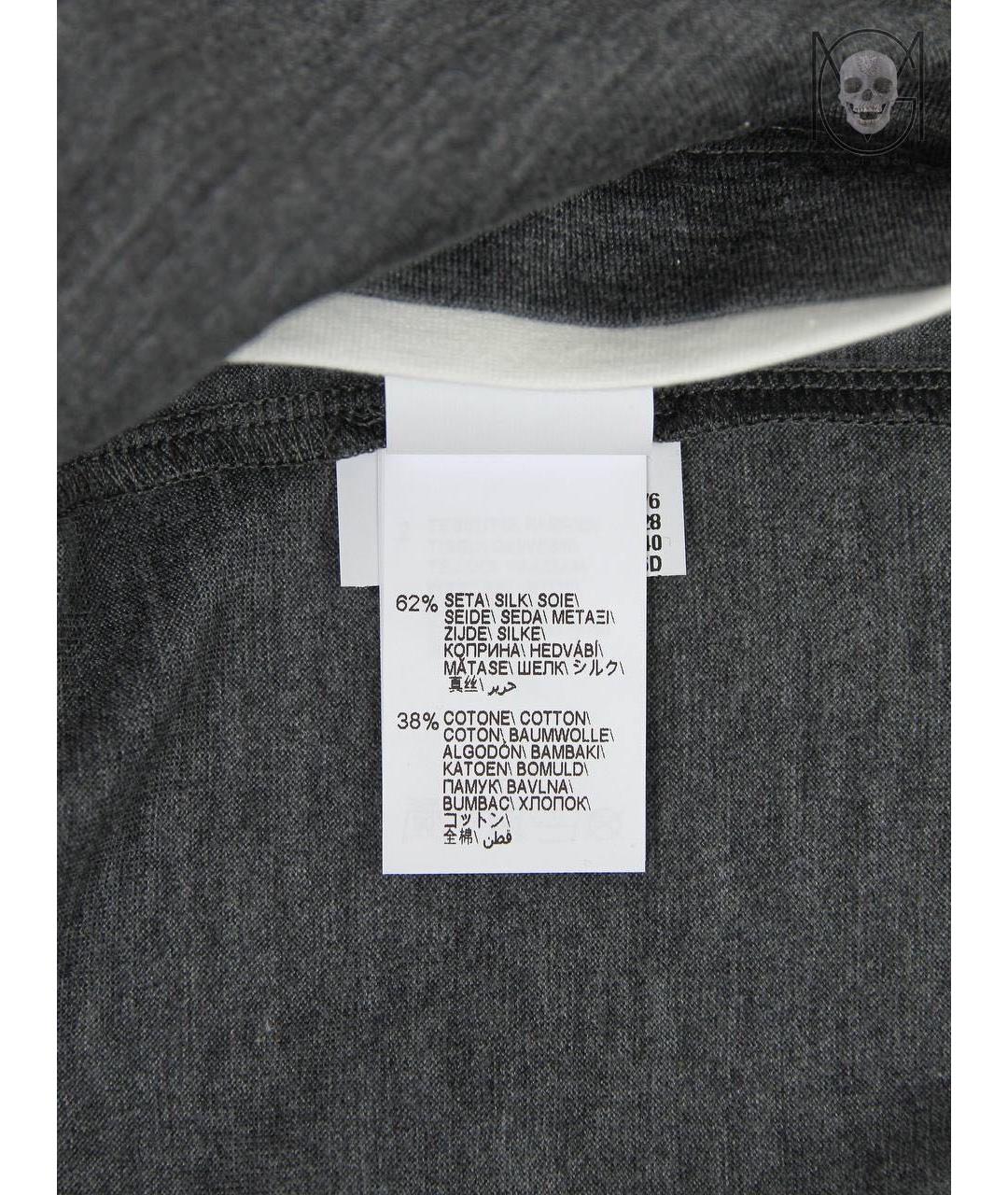 BRUNELLO CUCINELLI Антрацитовая футболка, фото 6