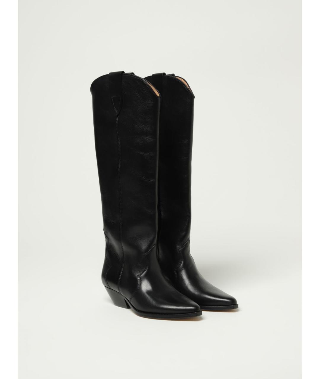 ISABEL MARANT Черные кожаные сапоги, фото 2