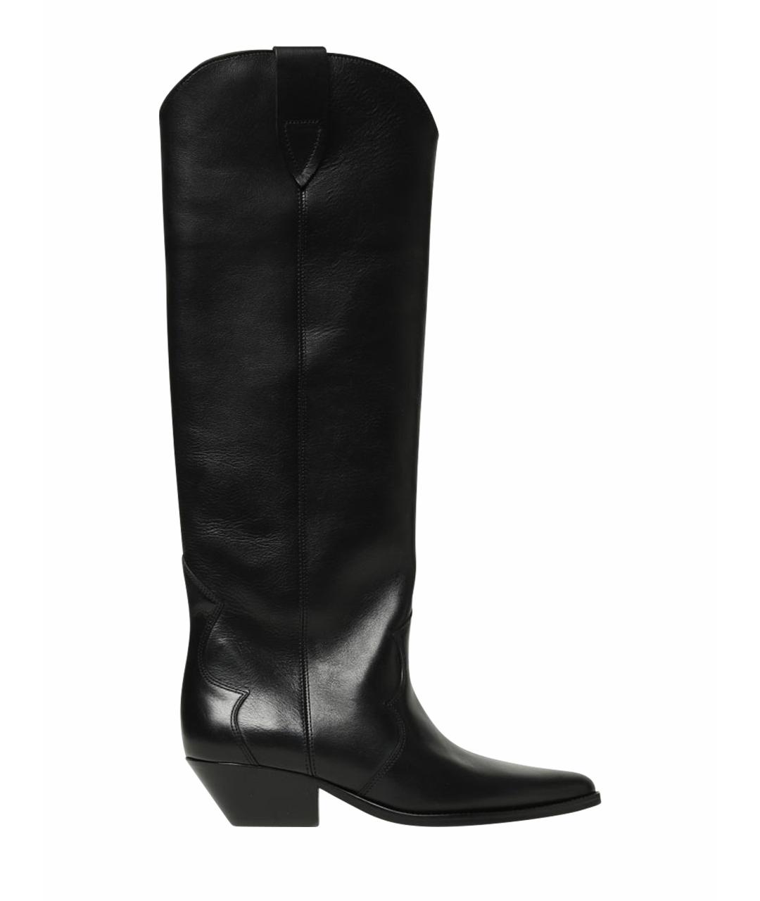 ISABEL MARANT Черные кожаные сапоги, фото 1