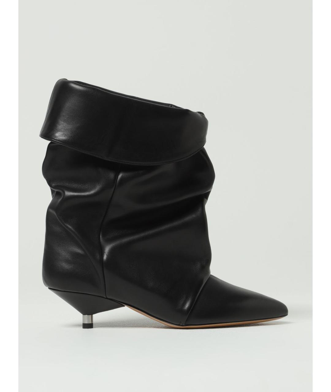 ISABEL MARANT Черные кожаные ботильоны, фото 4