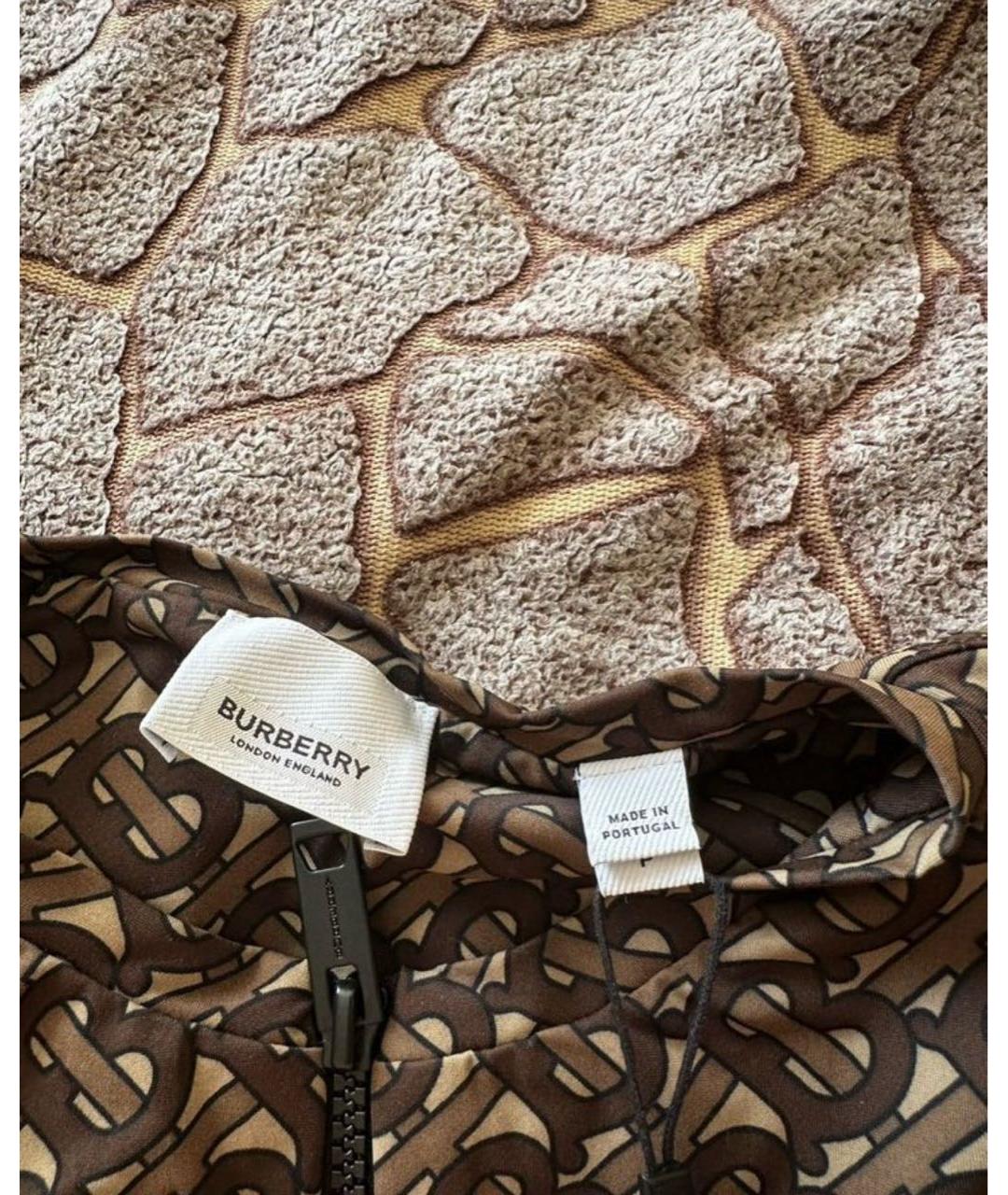 BURBERRY Коричневая полиэстеровая майка, фото 3