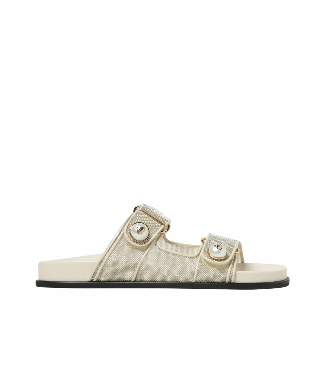 JIMMY CHOO Бежевые шлепанцы, фото 1