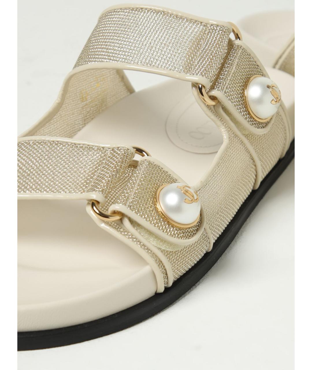 JIMMY CHOO Бежевые шлепанцы, фото 4