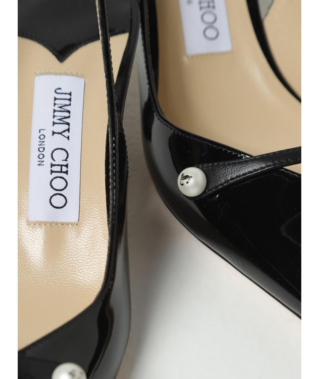 JIMMY CHOO Черные туфли из лакированной кожи, фото 4