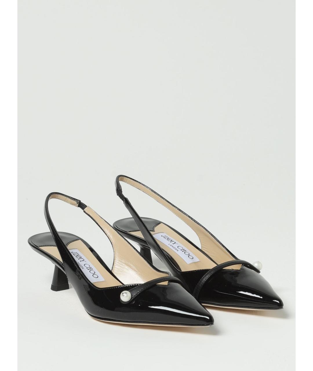JIMMY CHOO Черные туфли из лакированной кожи, фото 2