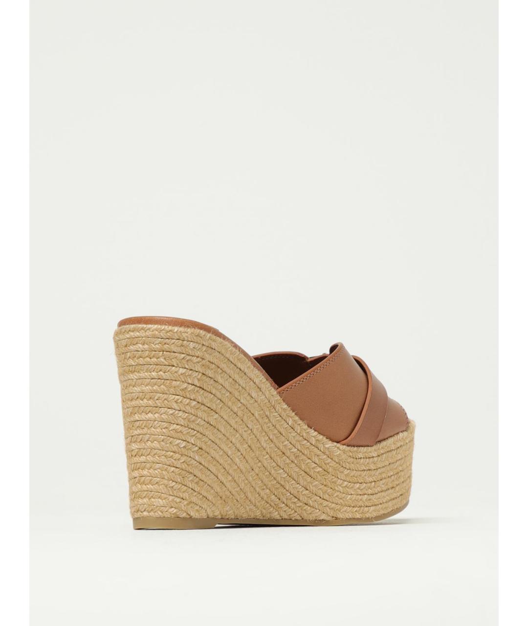 JIMMY CHOO Коричневые кожаные мюли, фото 3