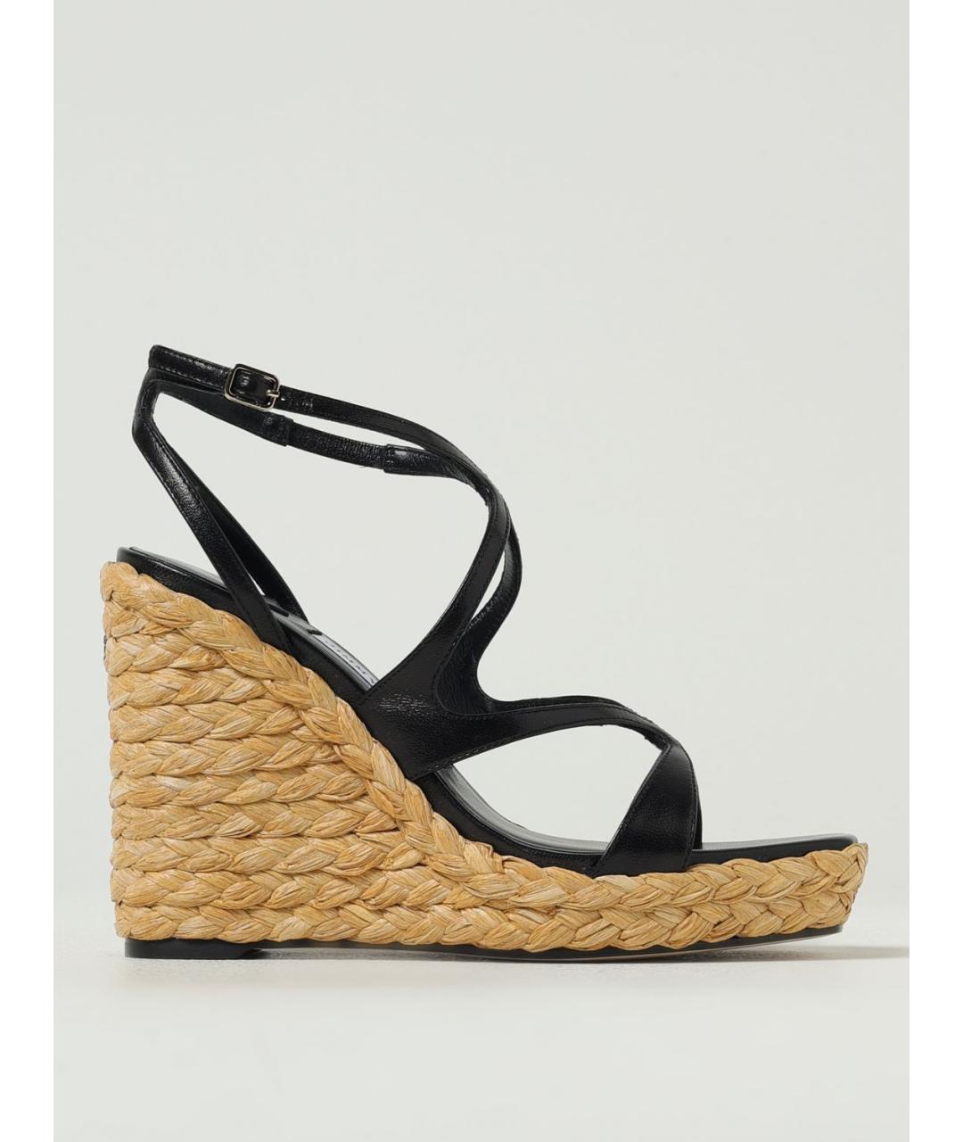 JIMMY CHOO Черные кожаные босоножки, фото 5