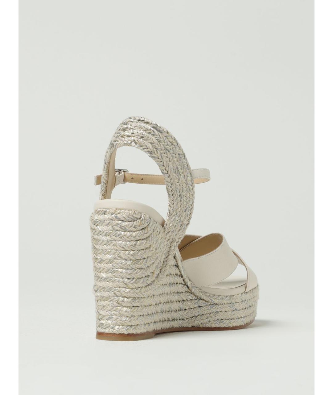 JIMMY CHOO Белые кожаные босоножки, фото 3