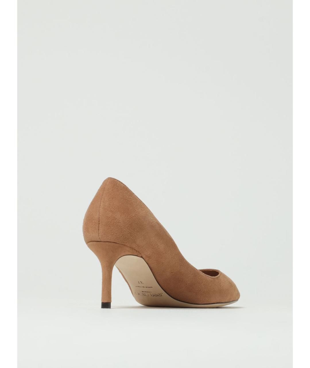 JIMMY CHOO Коричневые замшевые туфли, фото 3
