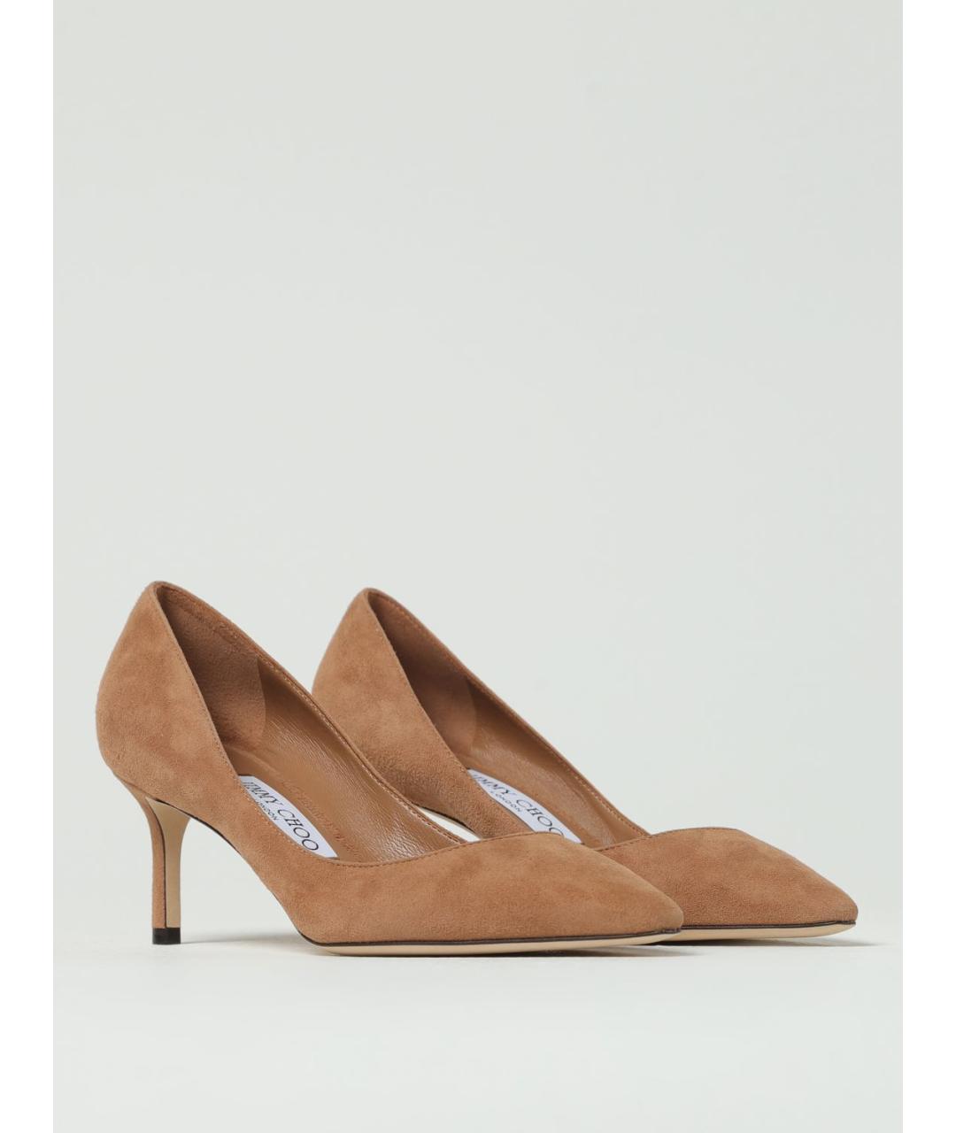 JIMMY CHOO Коричневые замшевые туфли, фото 2