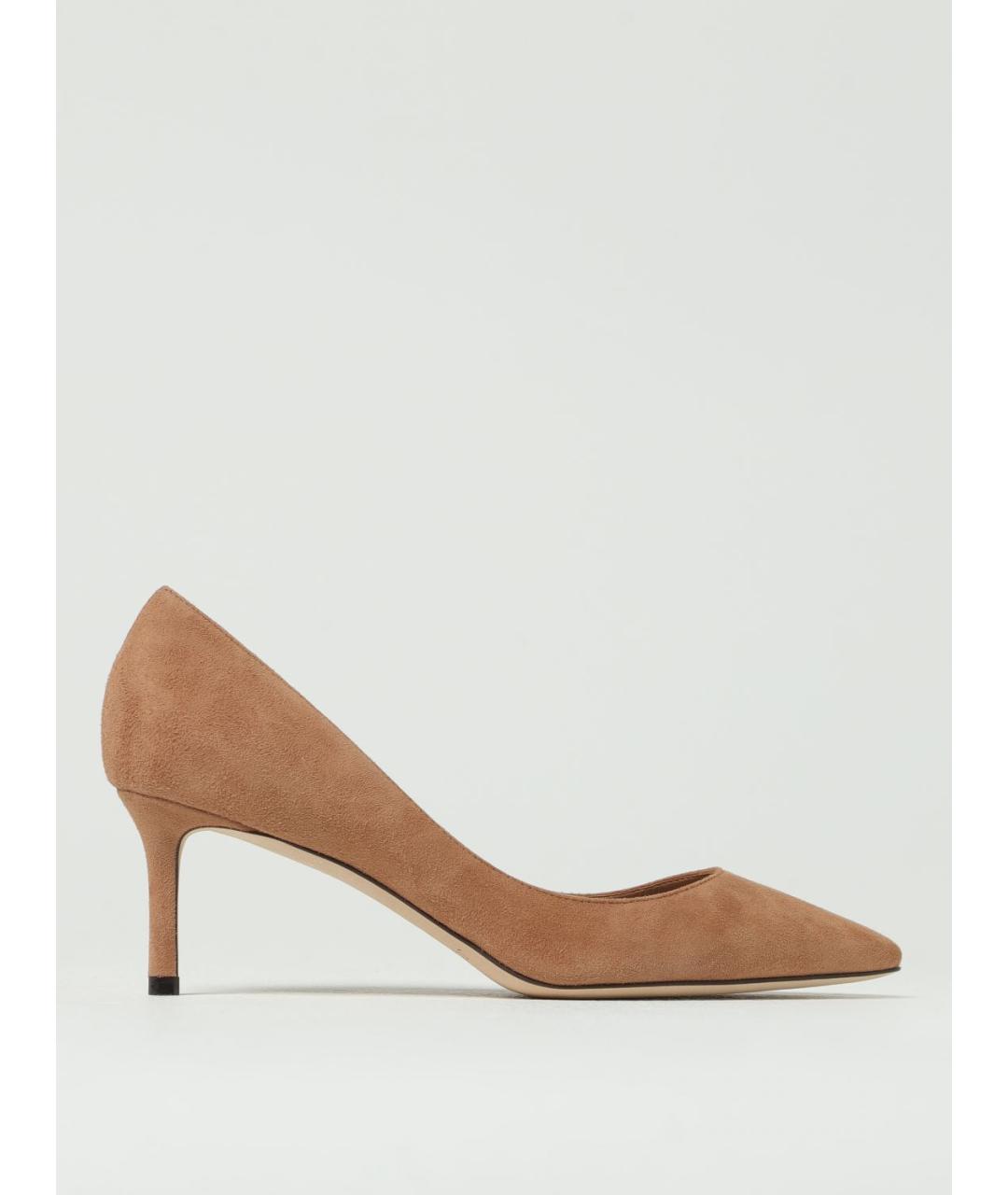 JIMMY CHOO Коричневые замшевые туфли, фото 5