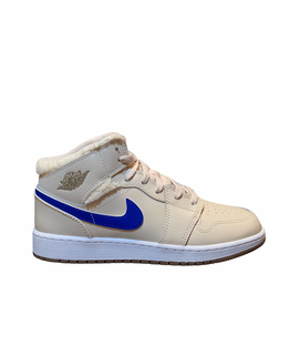 Кроссовки JORDAN Jordan 1 Mid Fleece Pearl White (GS)