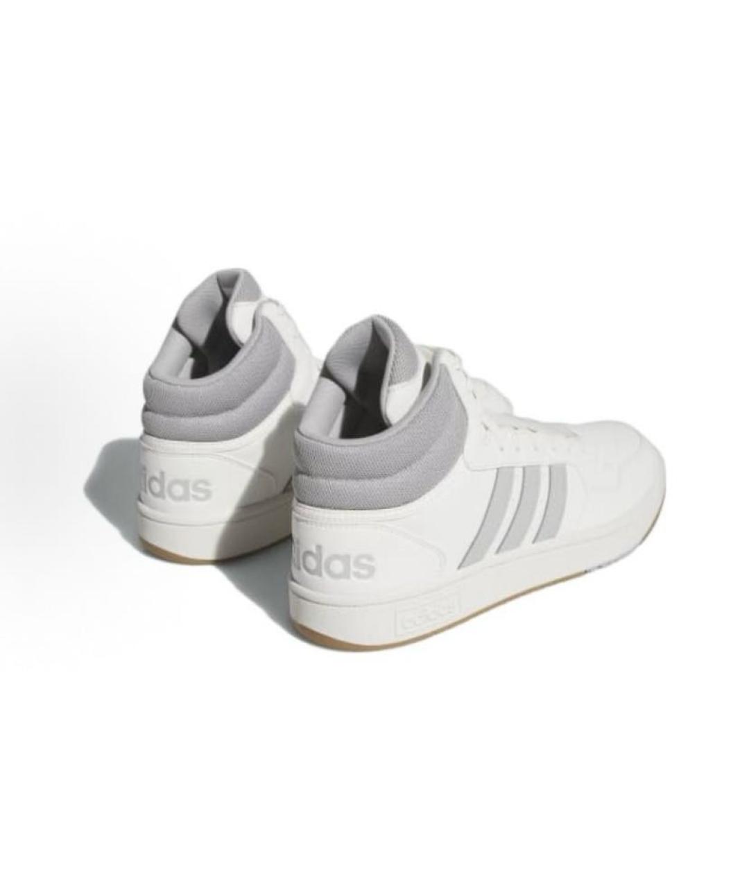 ADIDAS Белые кожаные высокие кроссовки / кеды, фото 6