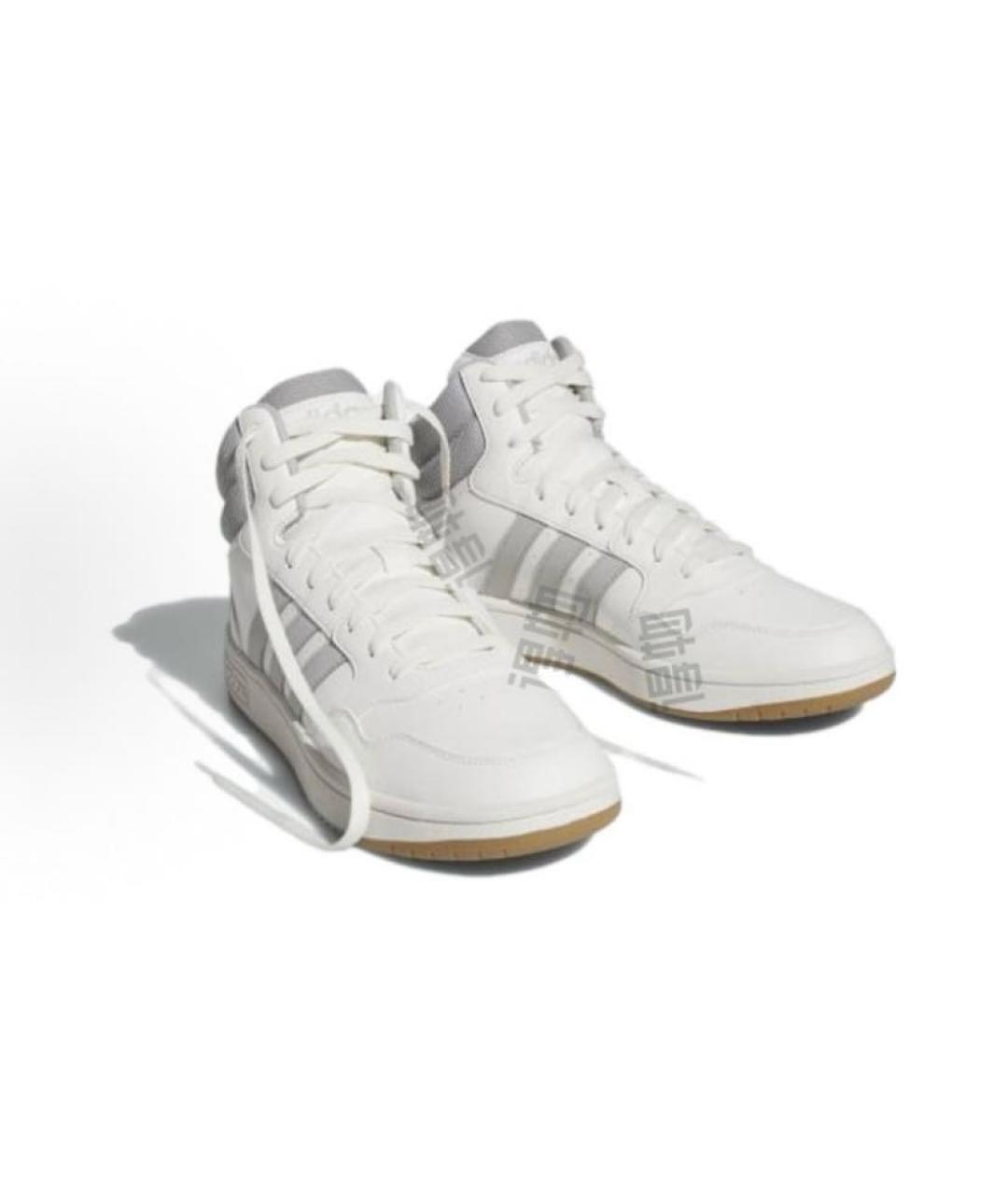 ADIDAS Белые кожаные высокие кроссовки / кеды, фото 4