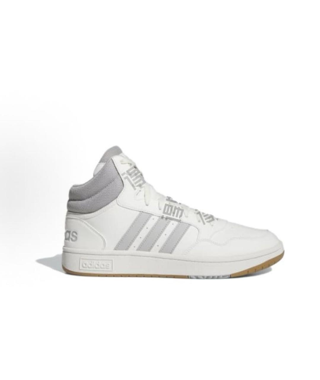 ADIDAS Белые кожаные высокие кроссовки / кеды, фото 8