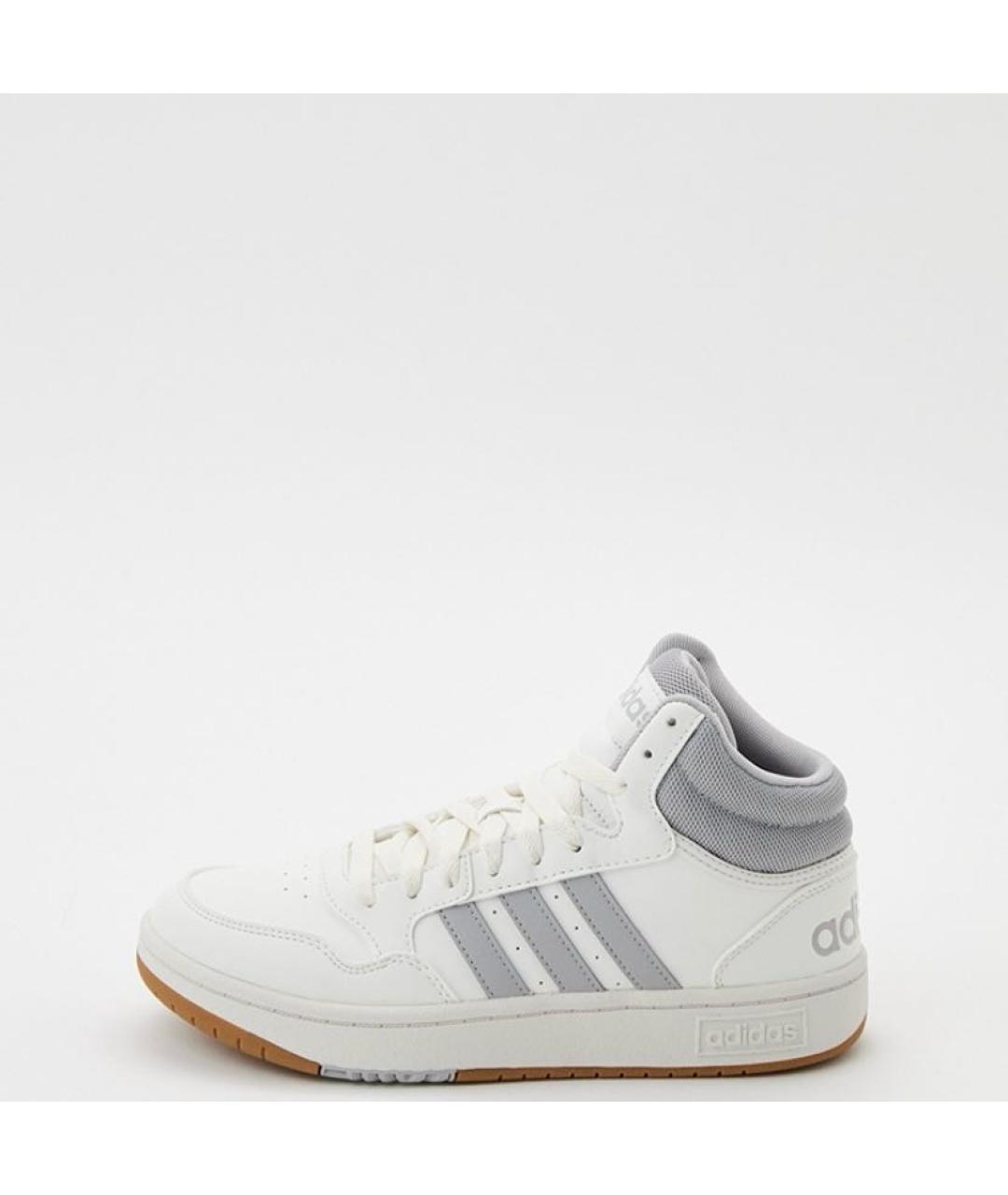 ADIDAS Белые кожаные высокие кроссовки / кеды, фото 2