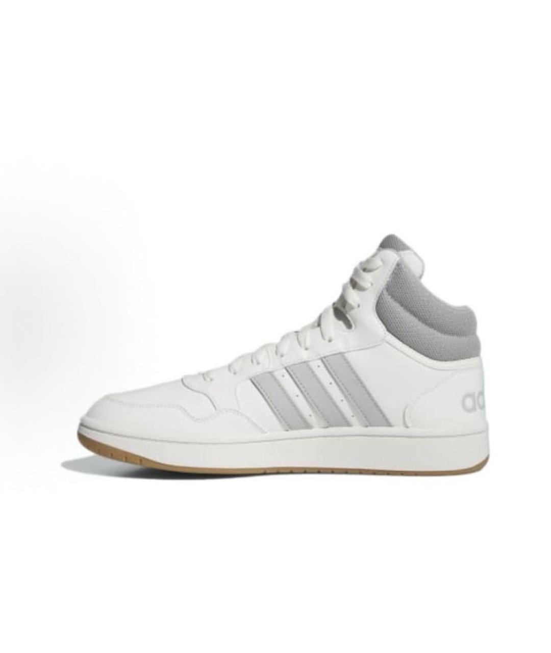 ADIDAS Белые кожаные высокие кроссовки / кеды, фото 3