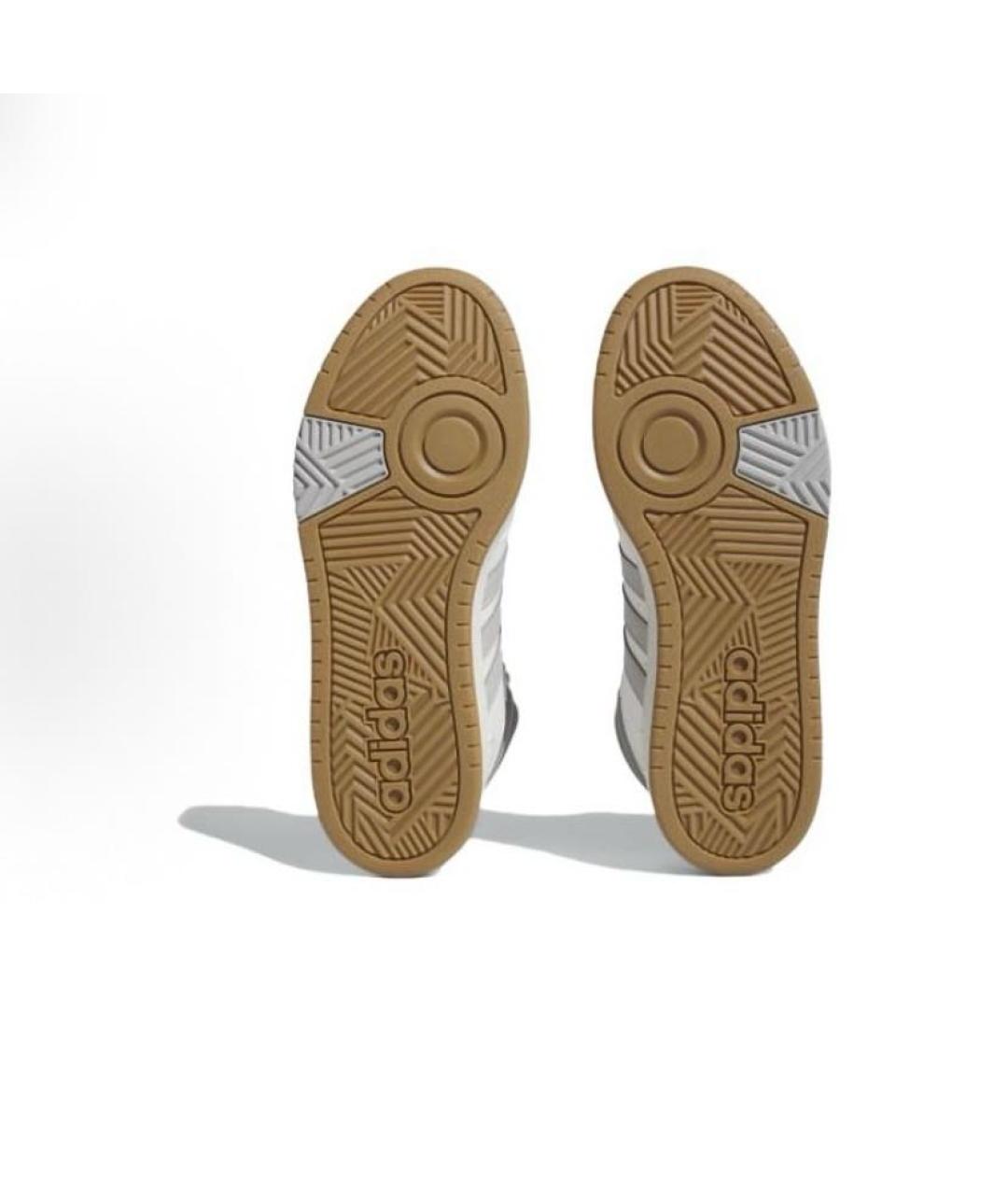 ADIDAS Белые кожаные высокие кроссовки / кеды, фото 7