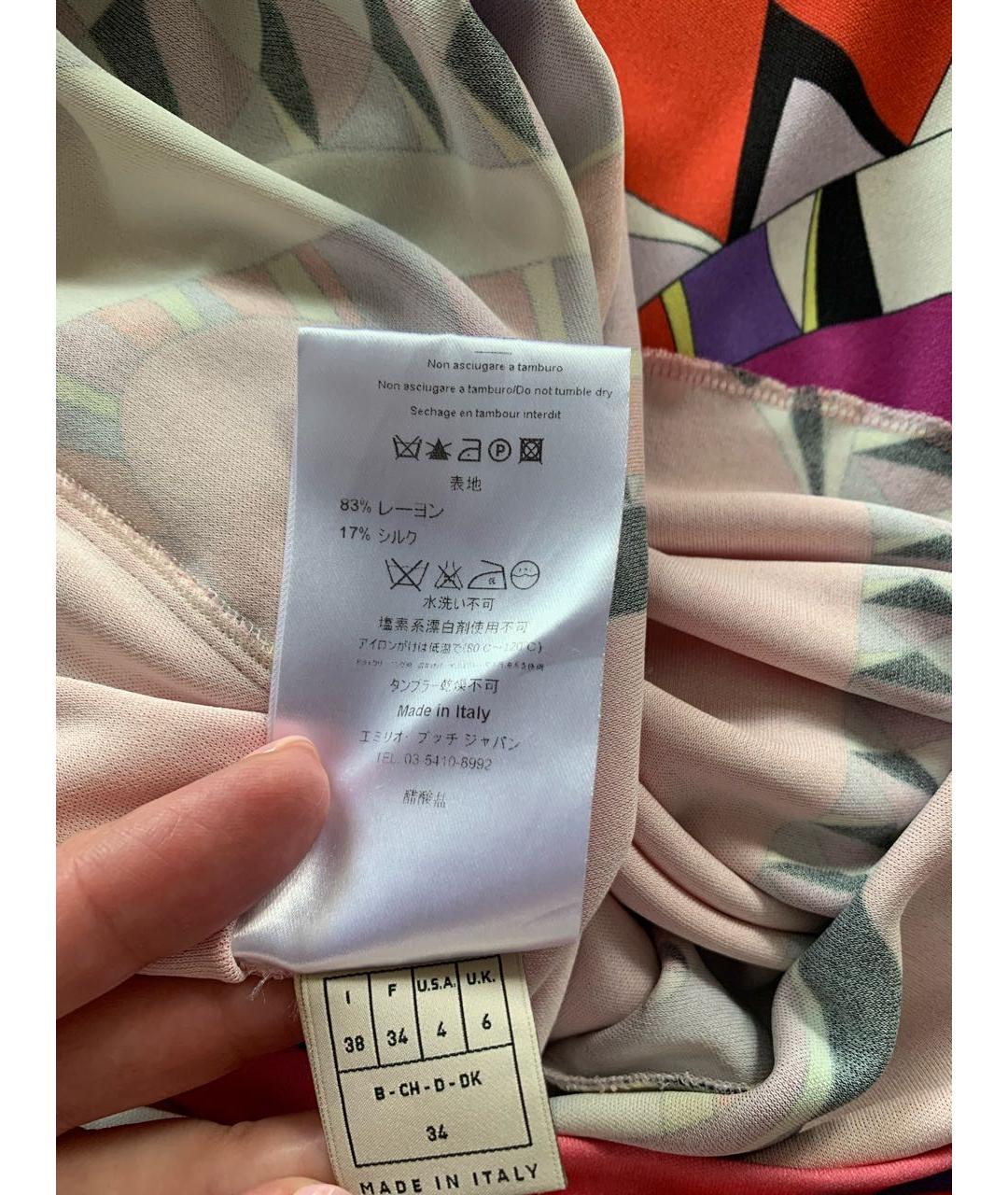 EMILIO PUCCI Мульти вискозное повседневное платье, фото 5