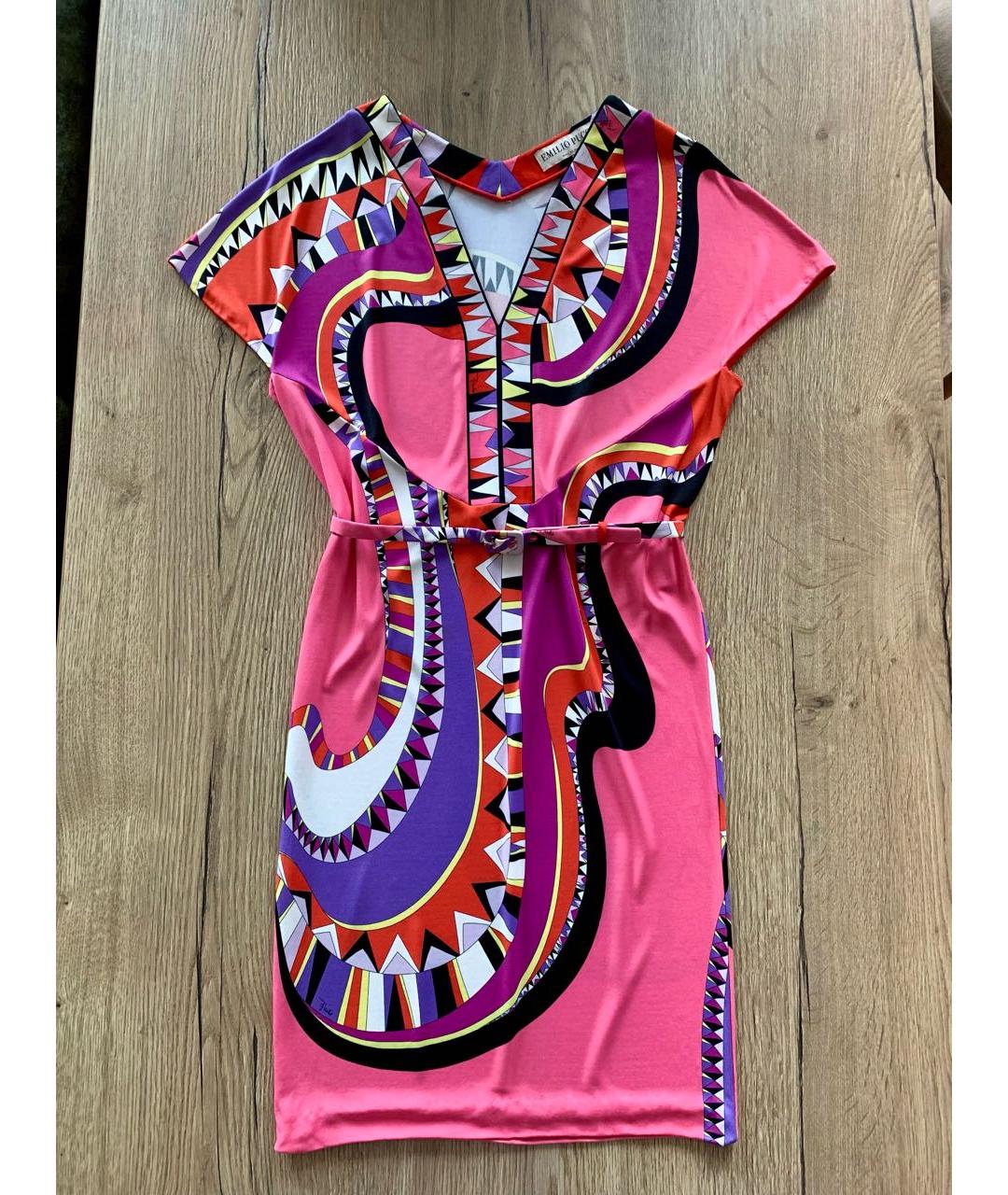 EMILIO PUCCI Мульти вискозное повседневное платье, фото 9