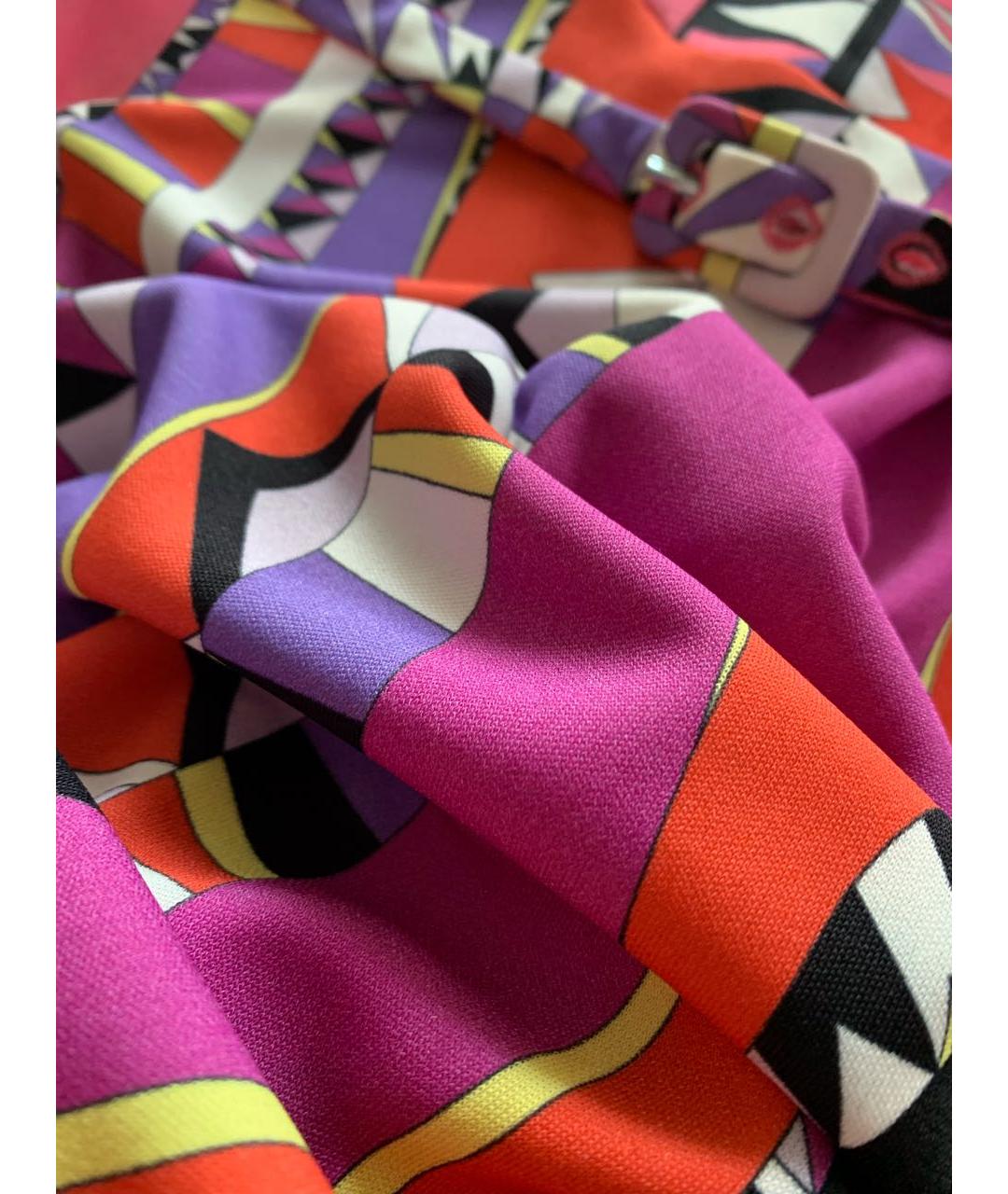 EMILIO PUCCI Мульти вискозное повседневное платье, фото 6