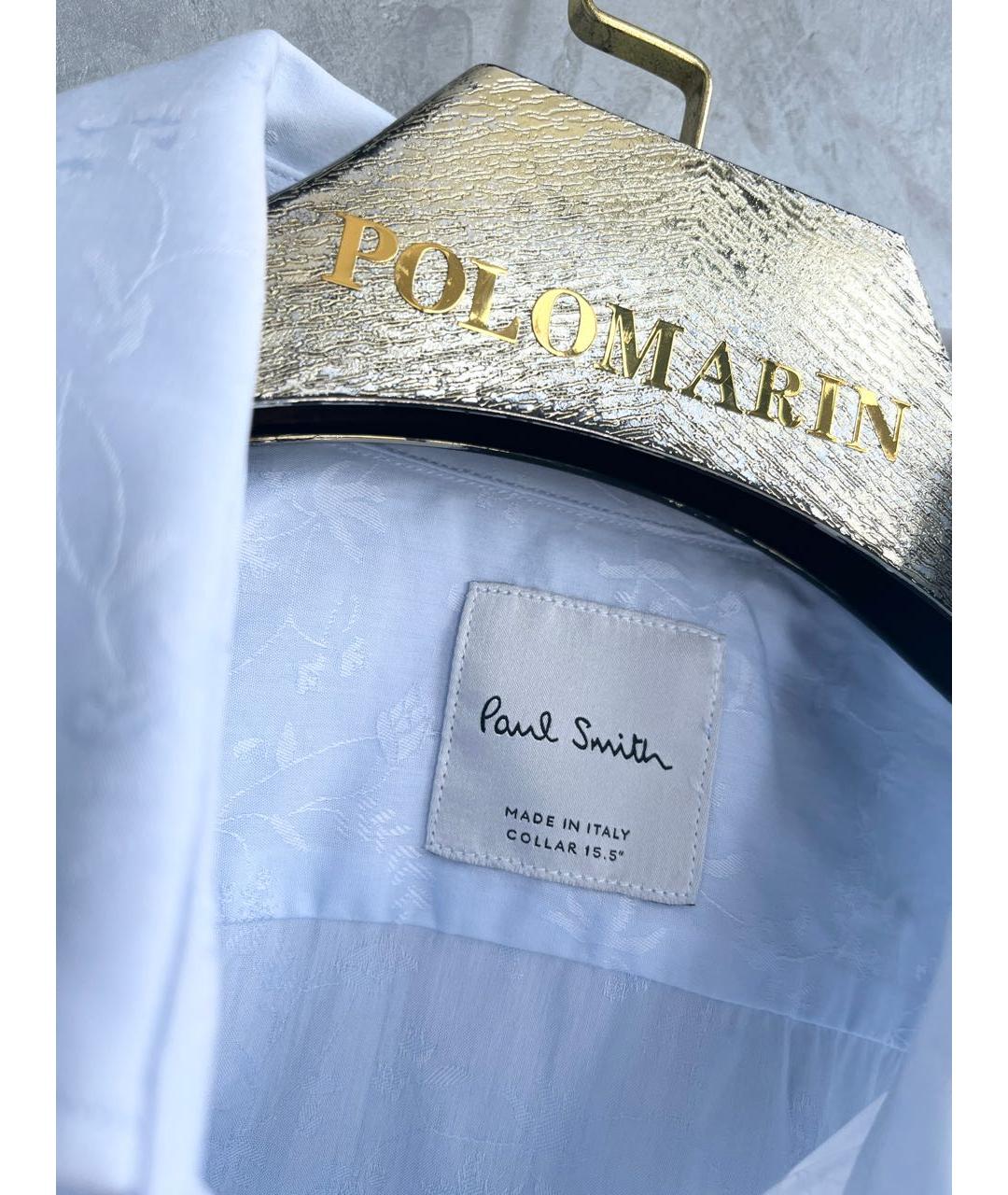 PAUL SMITH Голубая хлопковая классическая рубашка, фото 3