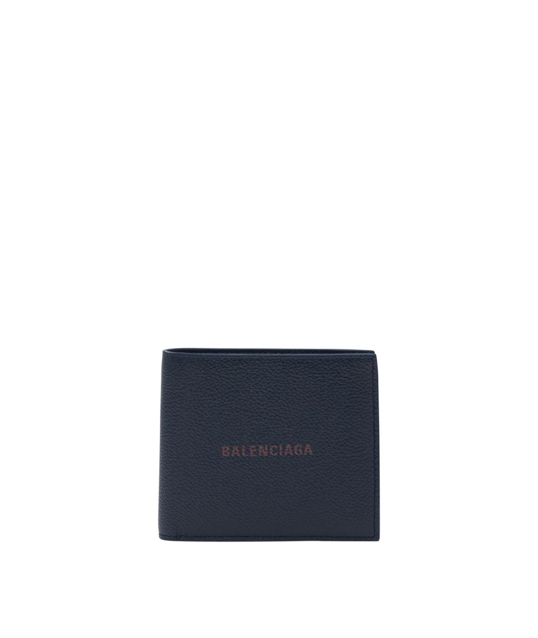BALENCIAGA Темно-синий кожаный кошелек, фото 1