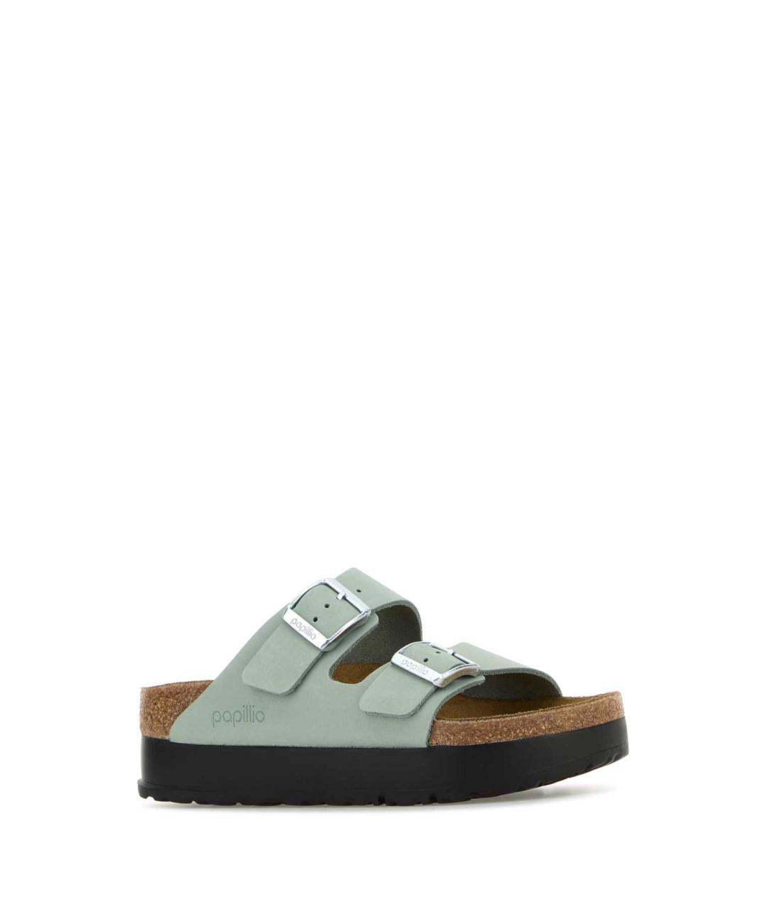 BIRKENSTOCK Зеленые кожаные сандалии, фото 2