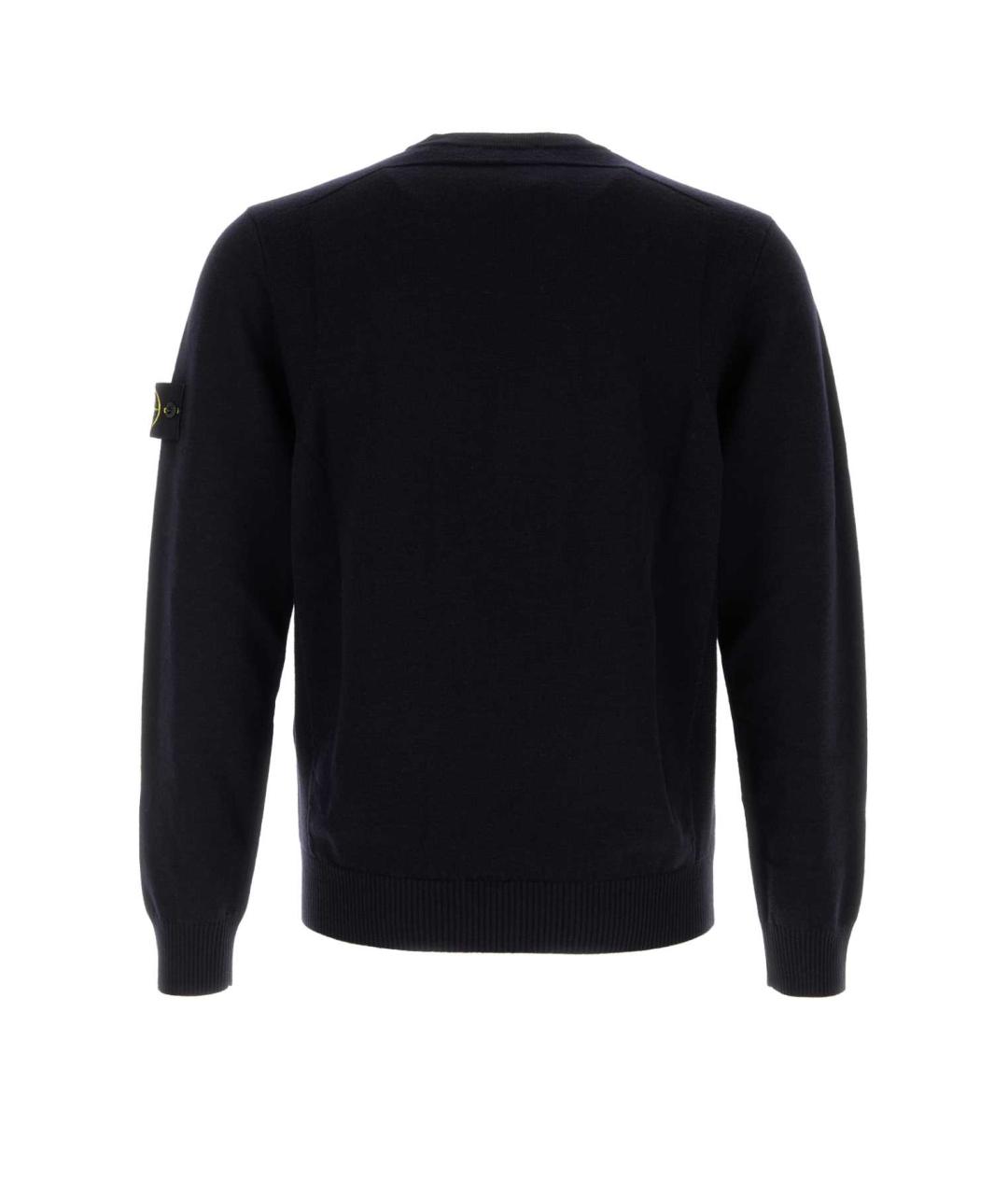 STONE ISLAND Темно-синий шерстяной джемпер / свитер, фото 2