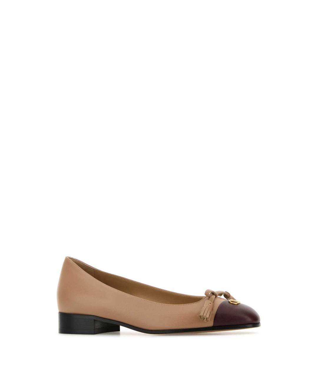 VALENTINO Розовые кожаные балетки, фото 2
