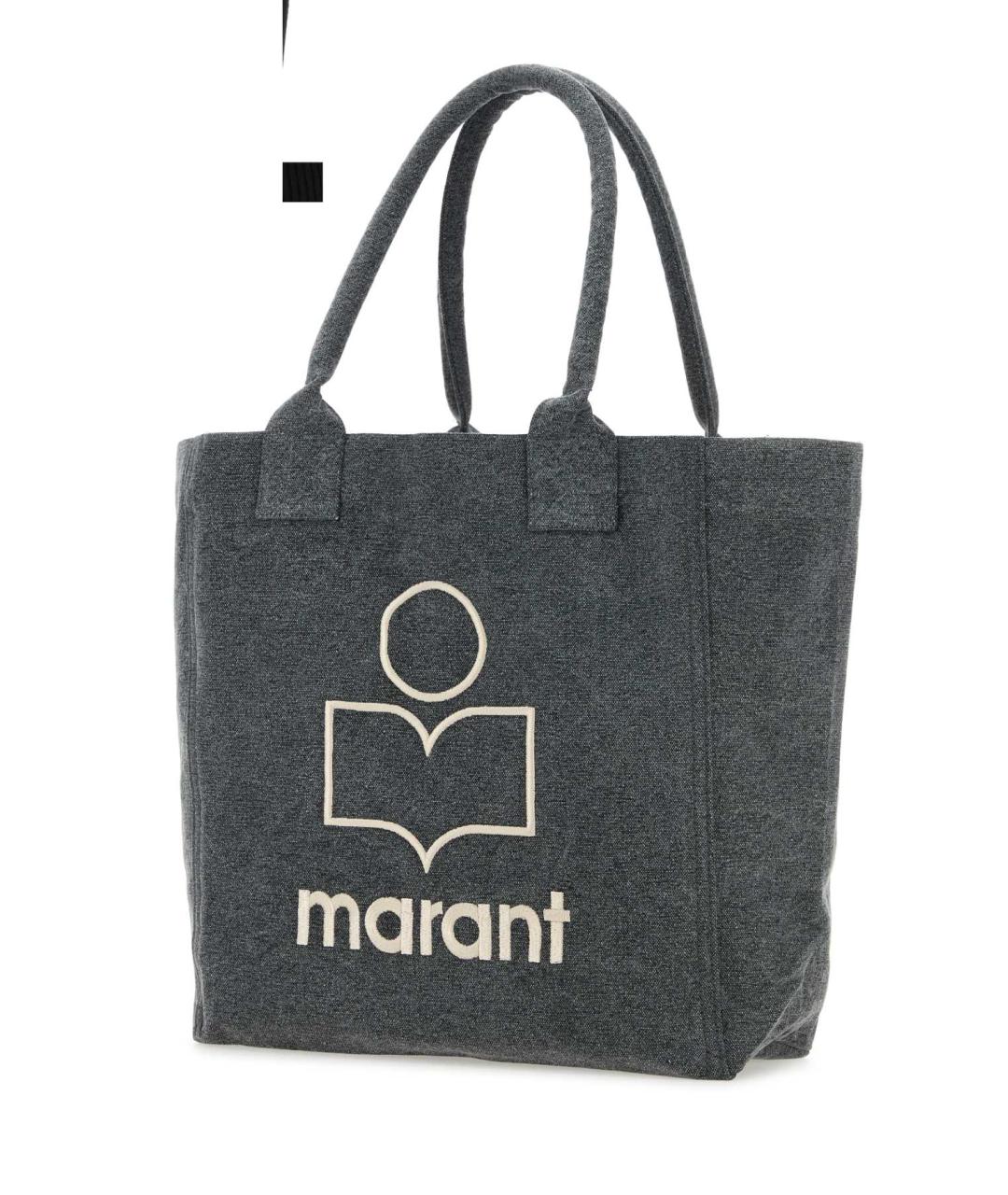 ISABEL MARANT Серая хлопковая сумка тоут, фото 2