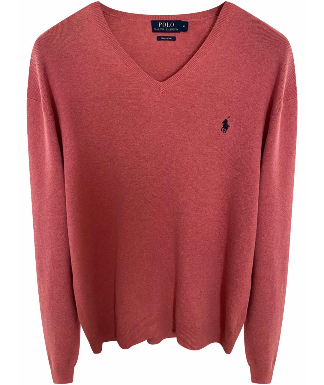 POLO RALPH LAUREN Коралловый хлопковый джемпер / свитер, фото 1