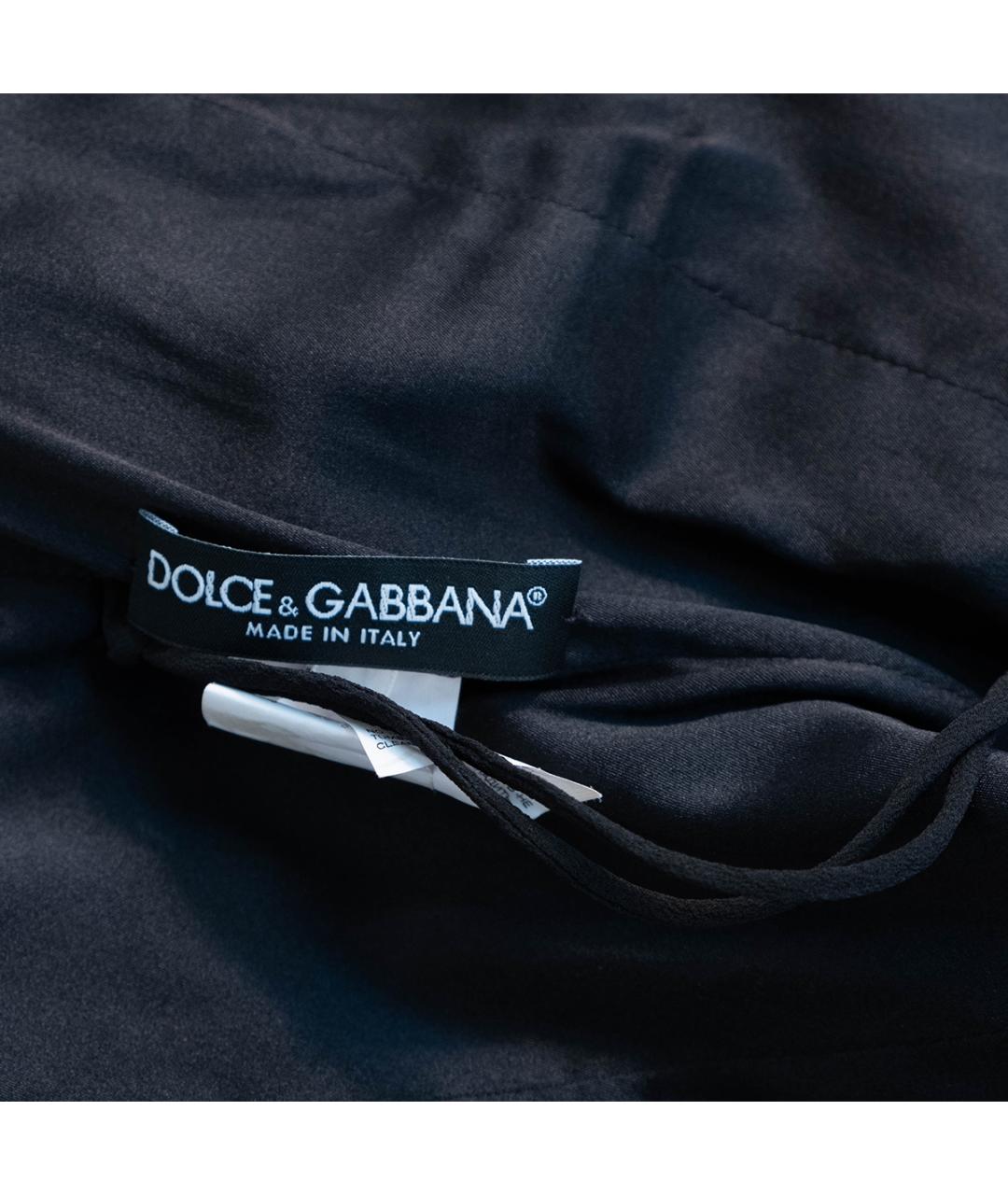 DOLCE&GABBANA Коричневое шелковое повседневное платье, фото 5