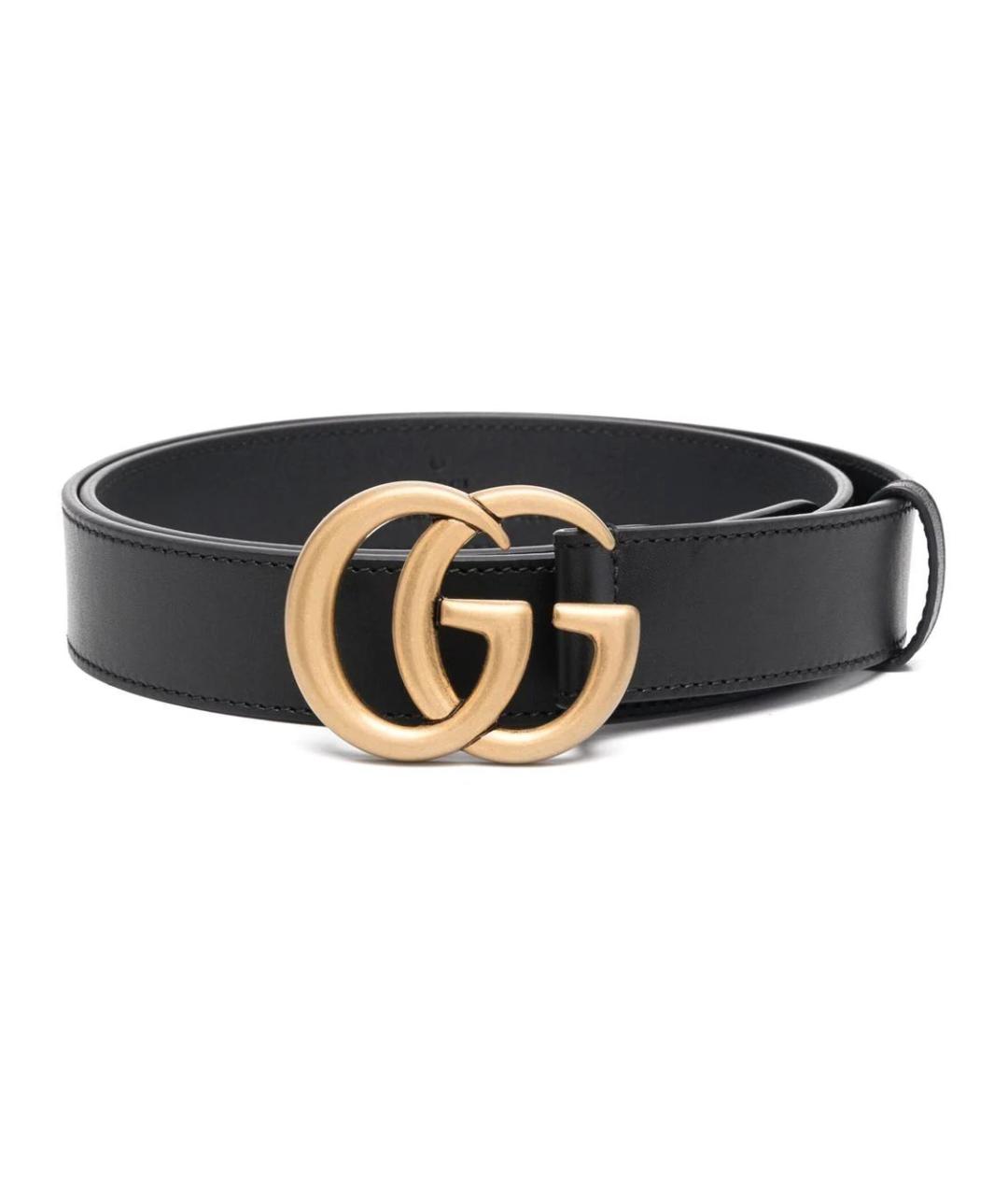 GUCCI Черный кожаный ремень, фото 2