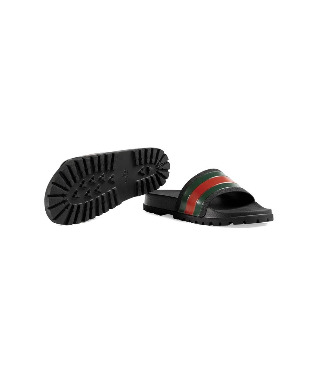 GUCCI Черные шлепанцы, фото 5