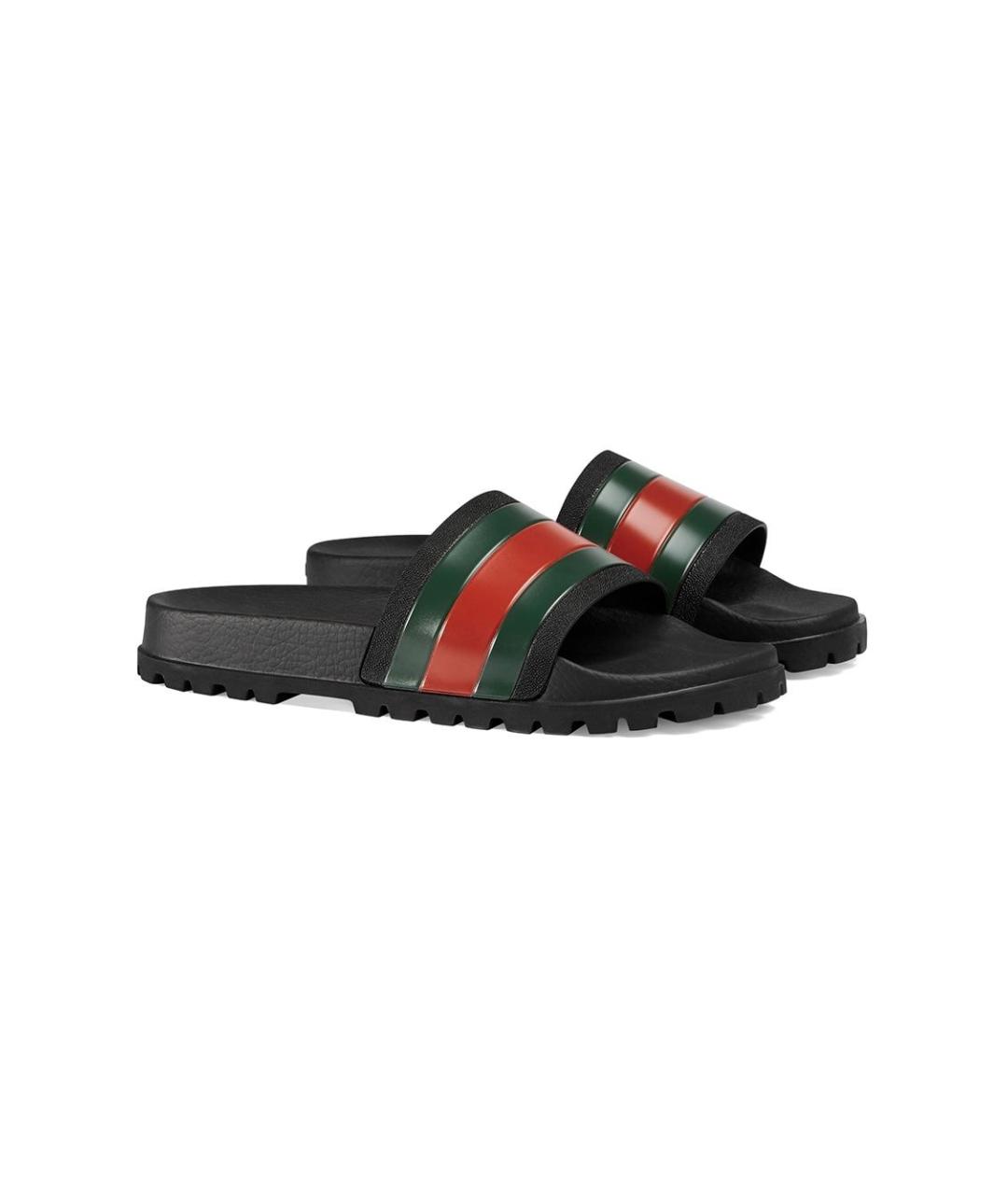 GUCCI Черные шлепанцы, фото 2