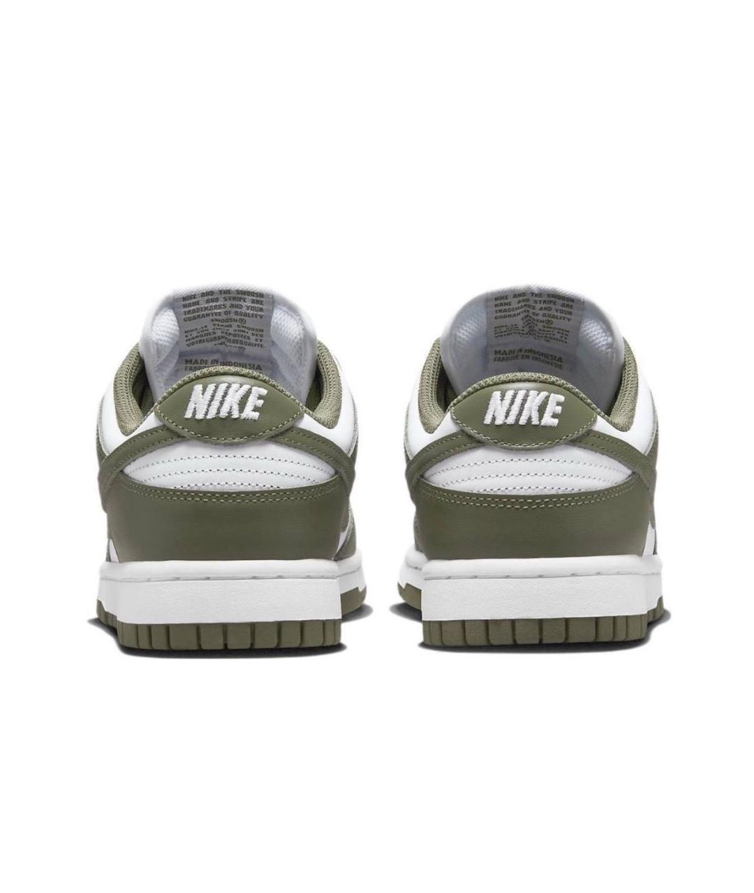 NIKE Зеленые кожаные низкие кроссовки / кеды, фото 4