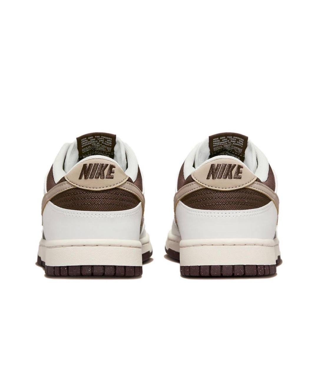 NIKE Коричневые кожаные низкие кроссовки / кеды, фото 4