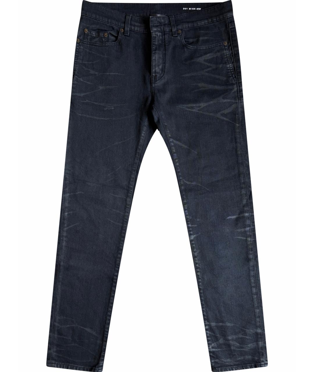 SAINT LAURENT Черные хлопковые джинсы скинни, фото 1