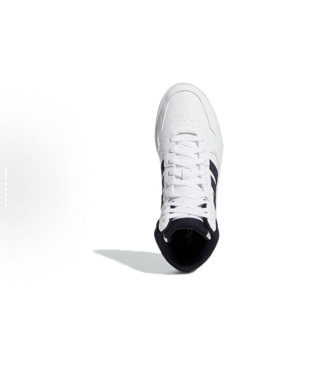 ADIDAS Белые кожаные высокие кроссовки / кеды, фото 5