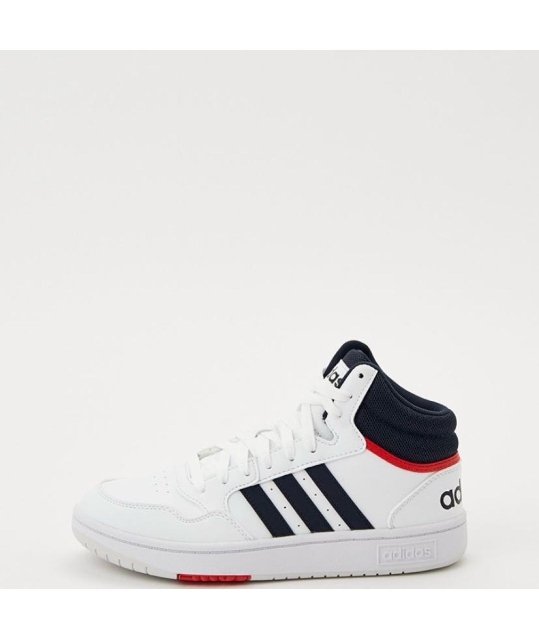 ADIDAS Белые кожаные высокие кроссовки / кеды, фото 2