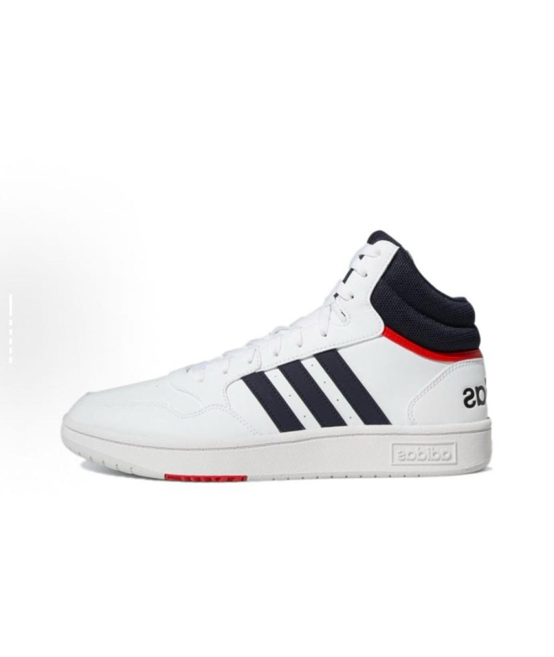 ADIDAS Белые кожаные высокие кроссовки / кеды, фото 3