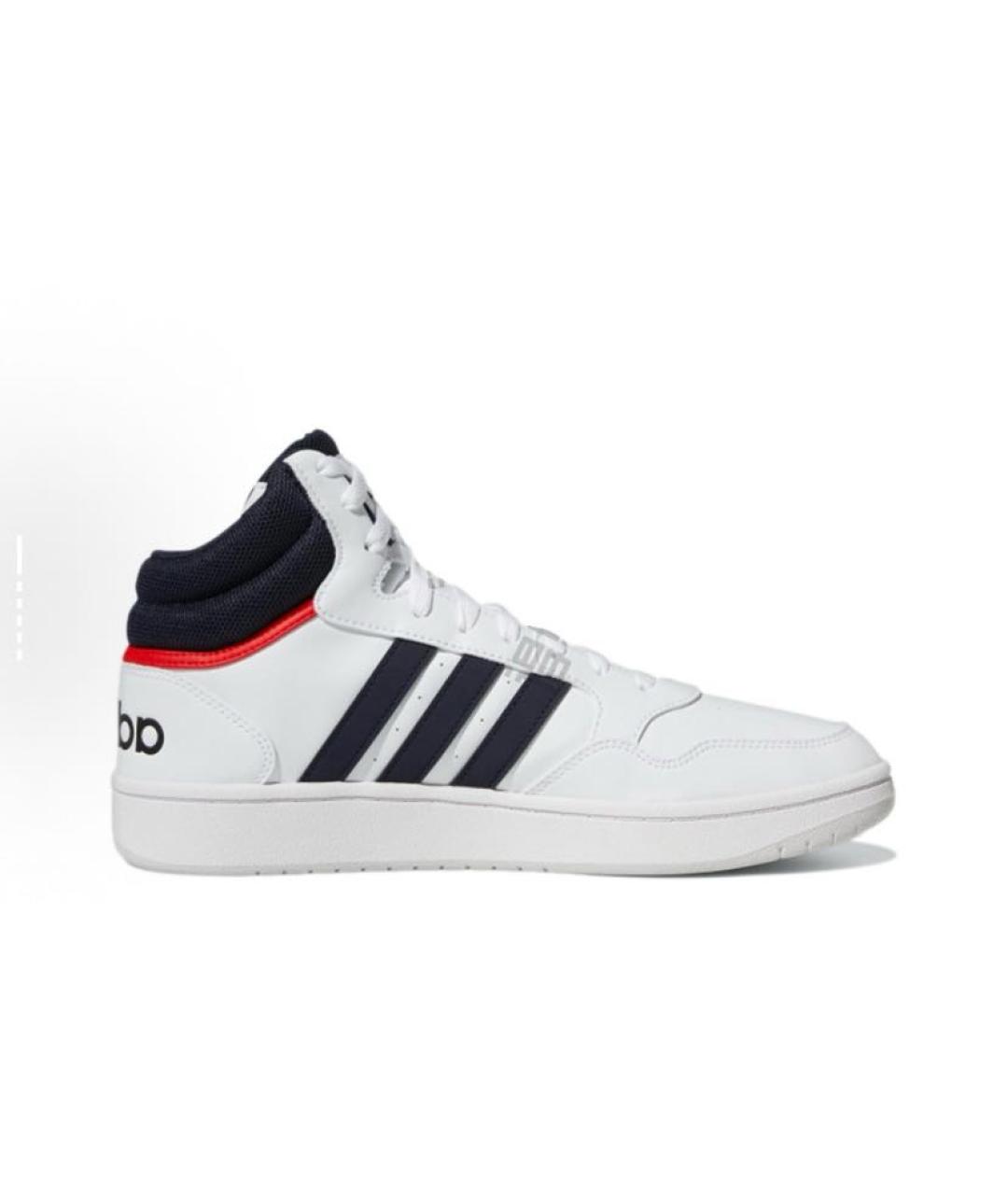 ADIDAS Белые кожаные высокие кроссовки / кеды, фото 7