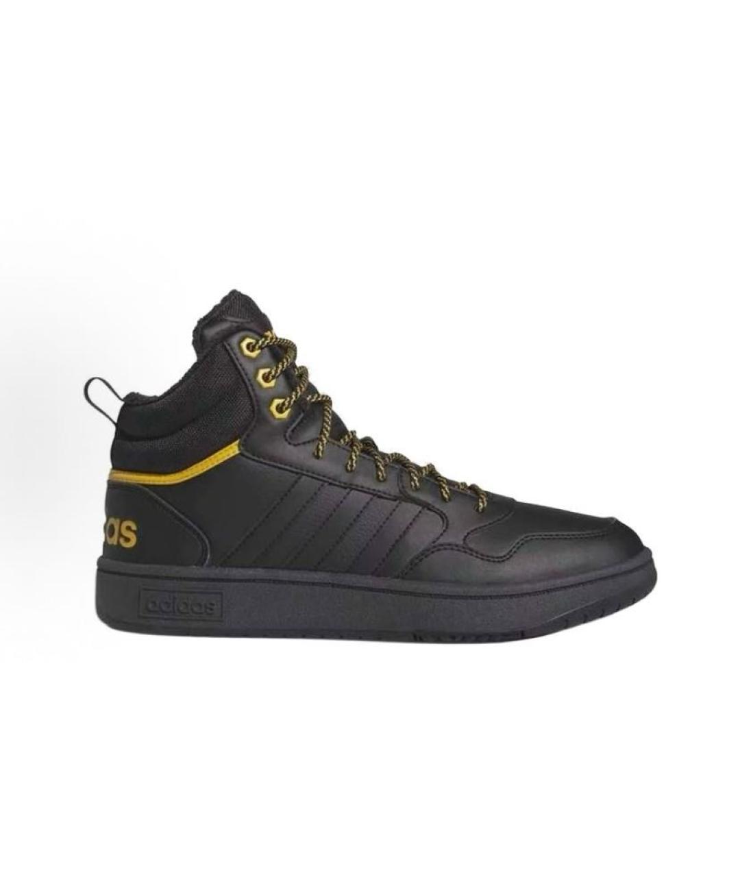 ADIDAS Черные кожаные высокие кроссовки / кеды, фото 7