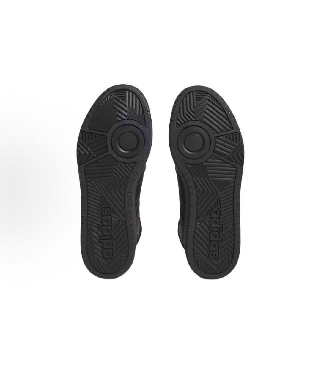 ADIDAS Черные кожаные высокие кроссовки / кеды, фото 6