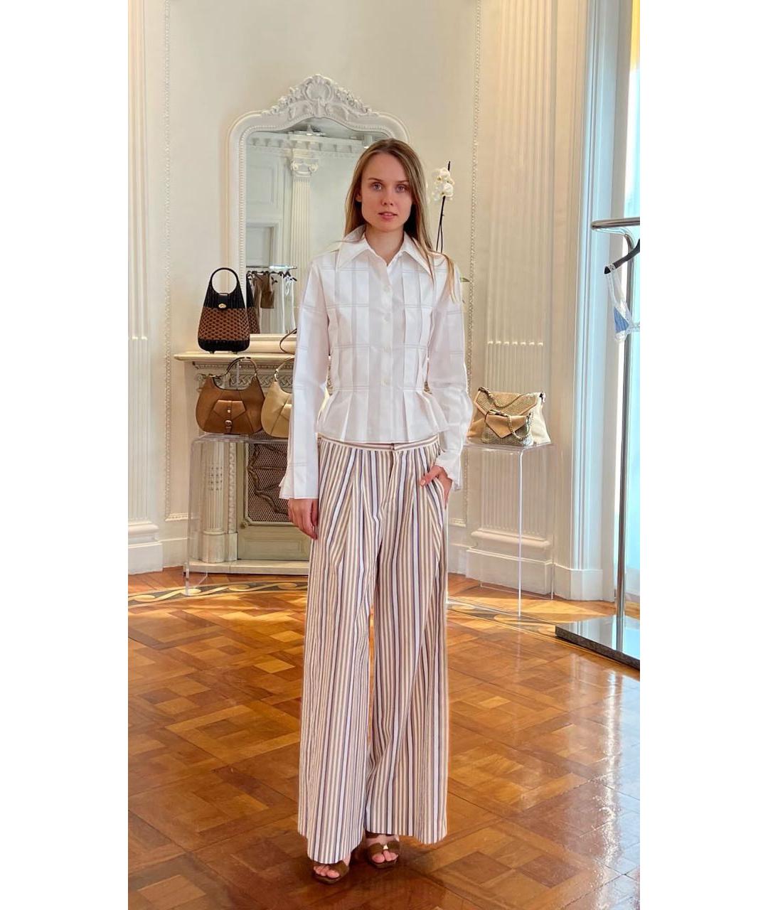 ALBERTA FERRETTI Белая хлопковая рубашка, фото 6