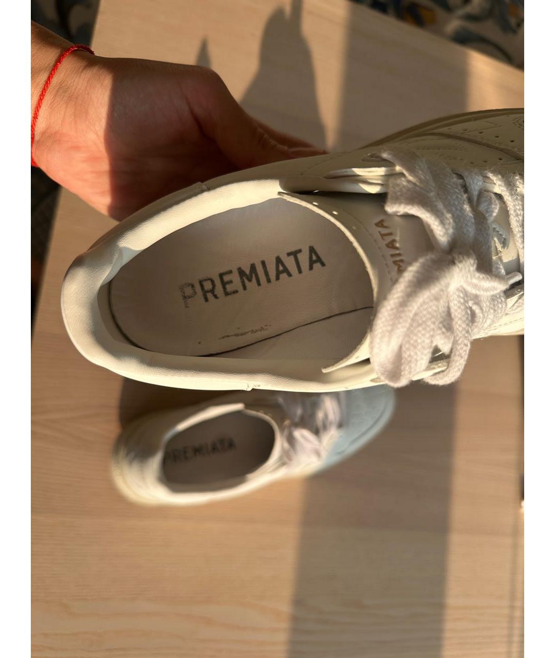 PREMIATA Белые кожаные кеды, фото 6