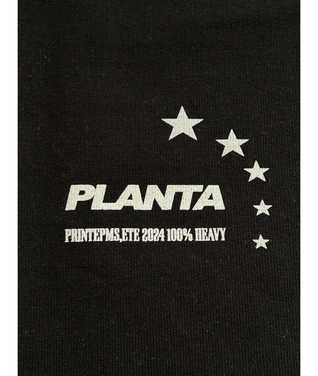PLANTA ROSA Черная хлопковая футболка, фото 2